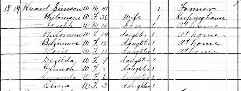 Image 5 of potion of 1880 US Census showing NEIGHBORS of Louis Brooks